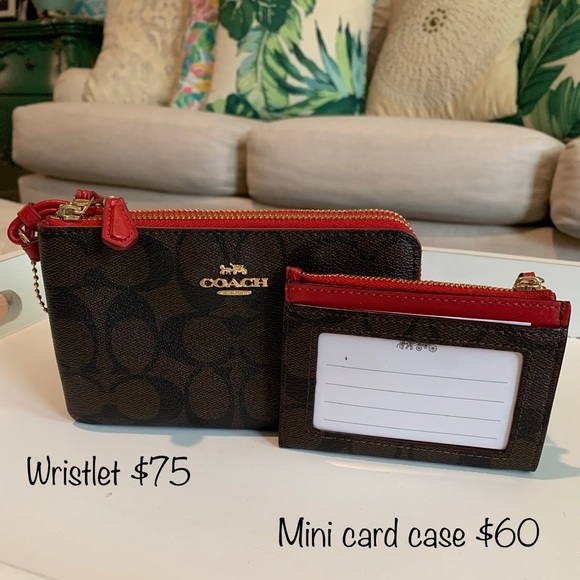 New Coach wristlet and card case - Picture 2 of 2